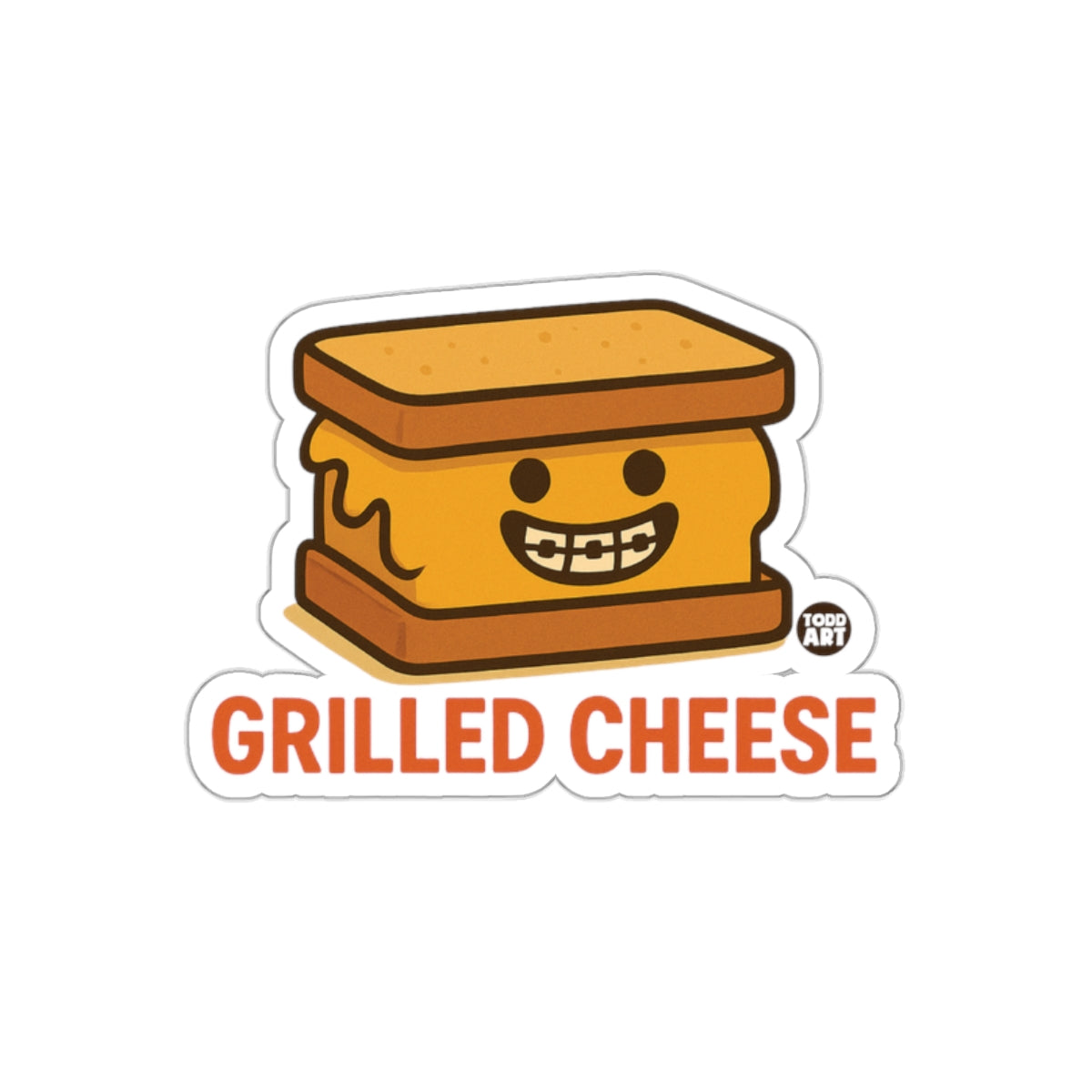 Grilled Cheese Sandwich Cartoon Sticker fun decal