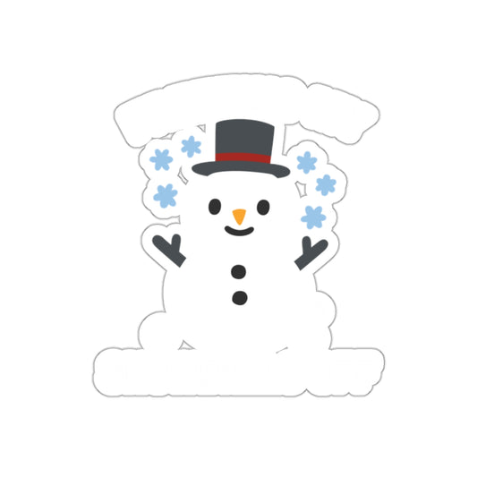 Happy Snowman With Top Hat Sticker