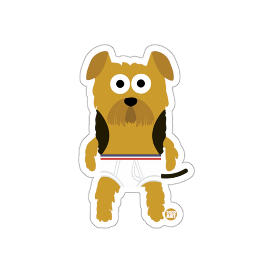 Cute Cartoon Dog in White Pants Sticker