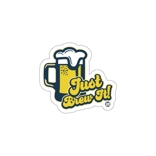 Just Brew It Beer Mug Sticker Fun and Quirky Accessory