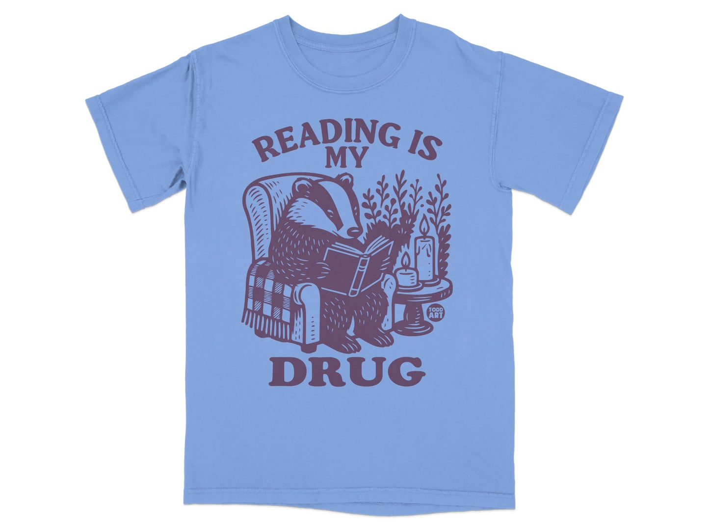 Reading Is My Drug Badger Graphic T-Shirt