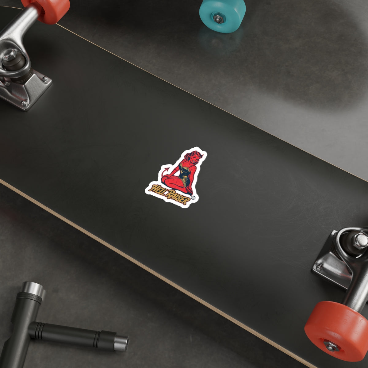 Retro Devil Girl Sticker for Skateboards