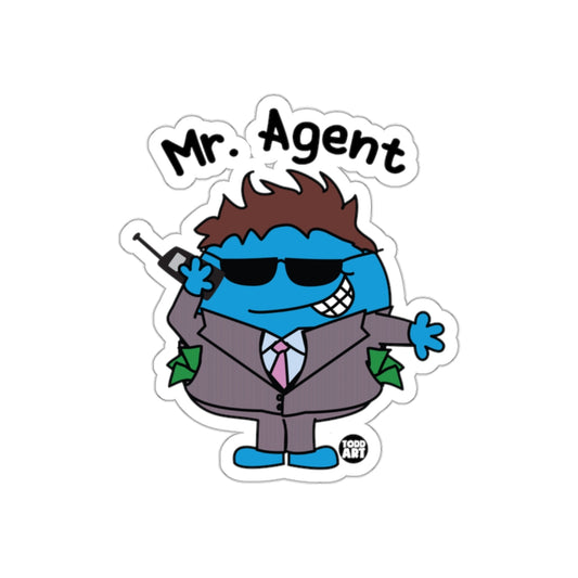 Mr. Agent Cartoon Character Sticker for Kids