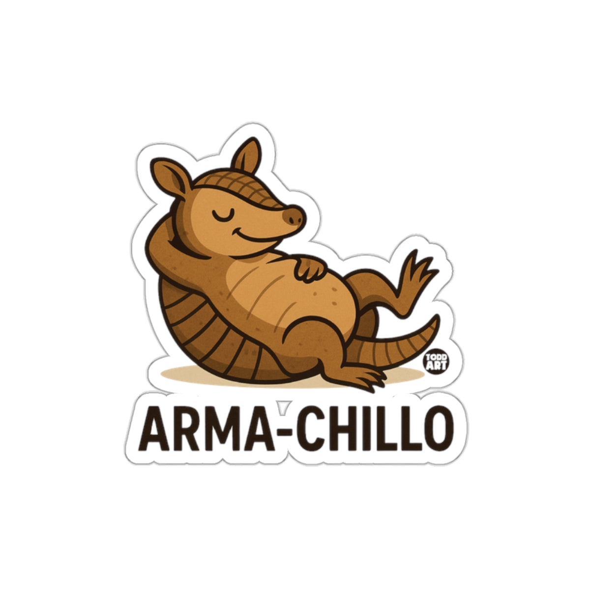 Cute Relaxed Armadillo Arma-Chillo Sticker Product