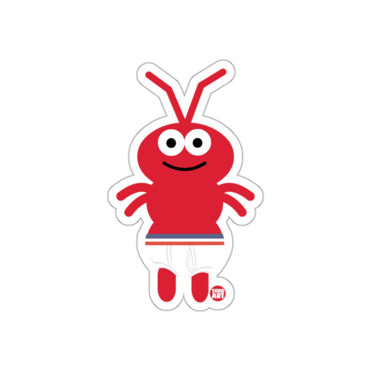 Cute Red Character Illustration Sticker Art