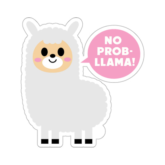 Cute No Prob-llama Sticker for Fun and Adorable Decor