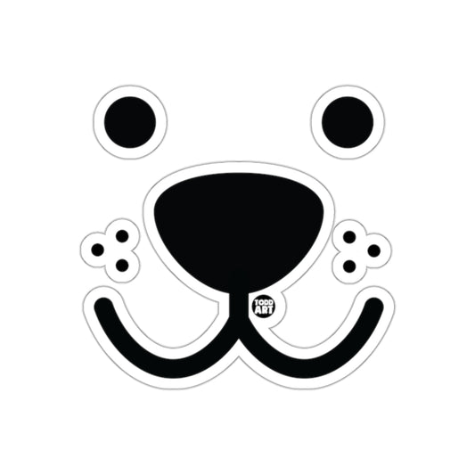 Cute Dog Face Design with Unique Expression Sticker