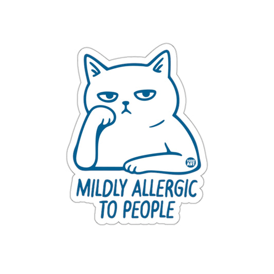 Mildly Allergic to People Grumpy Cat Cartoon Stickers