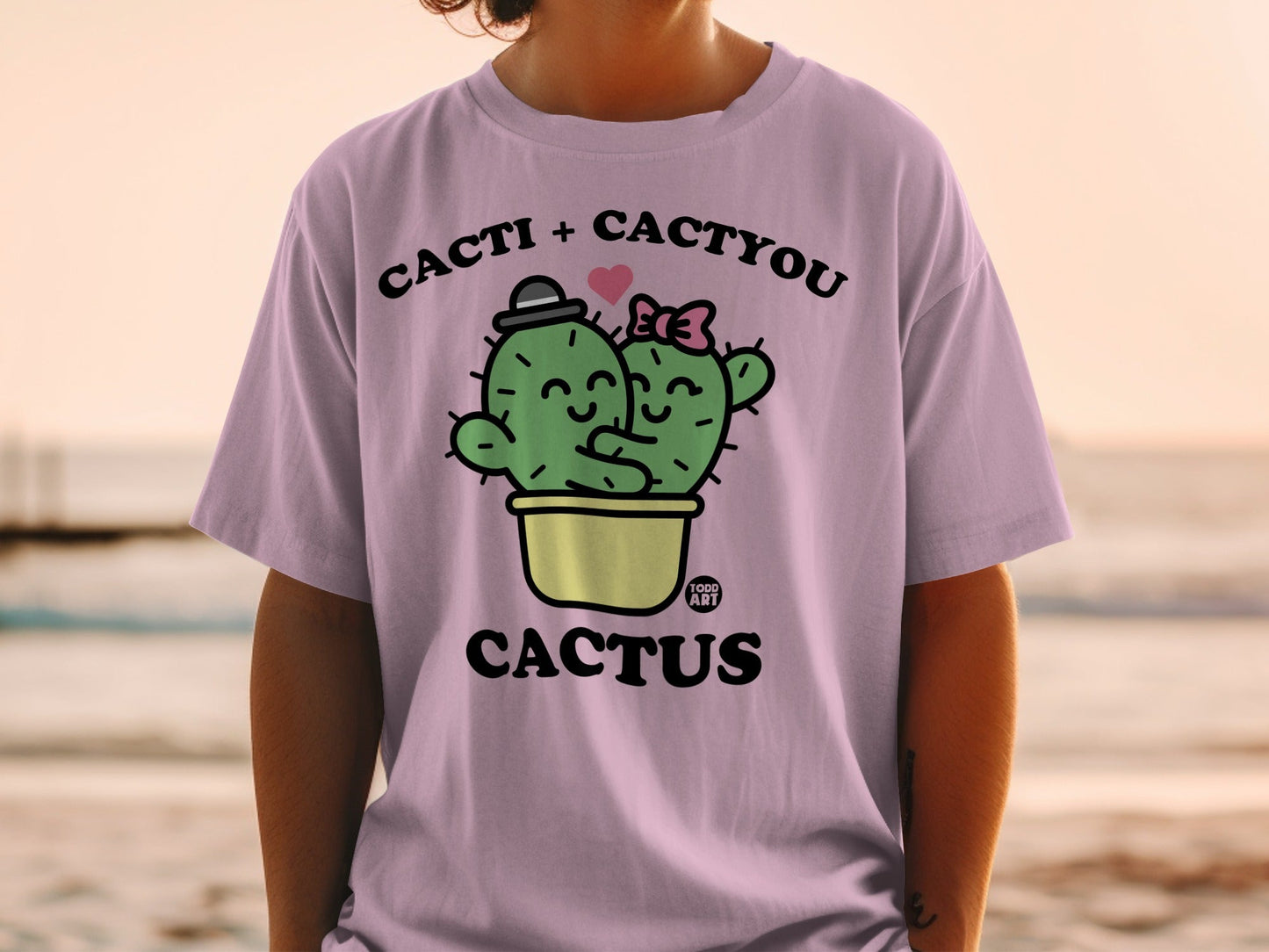 Cute Cacti + Cactyou Cactus Design T-shirt
