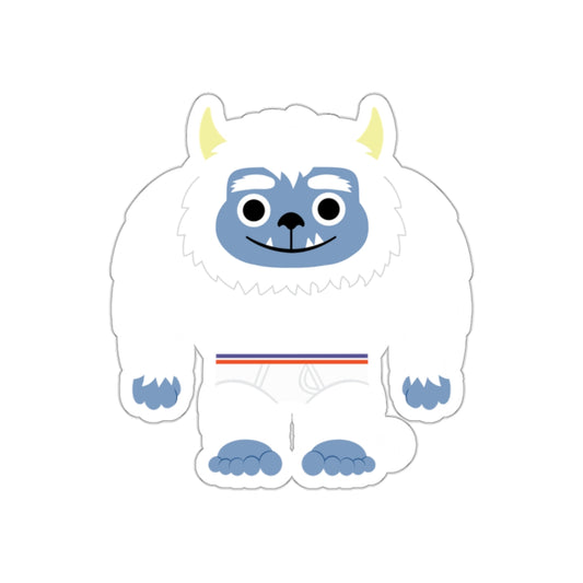 Cute Cartoon Yeti Character Vinyl Sticker Product