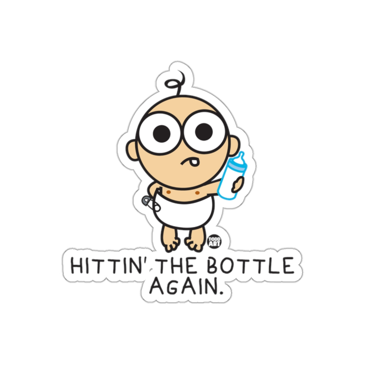 Hittin' The Bottle Again Baby Sticker Product
