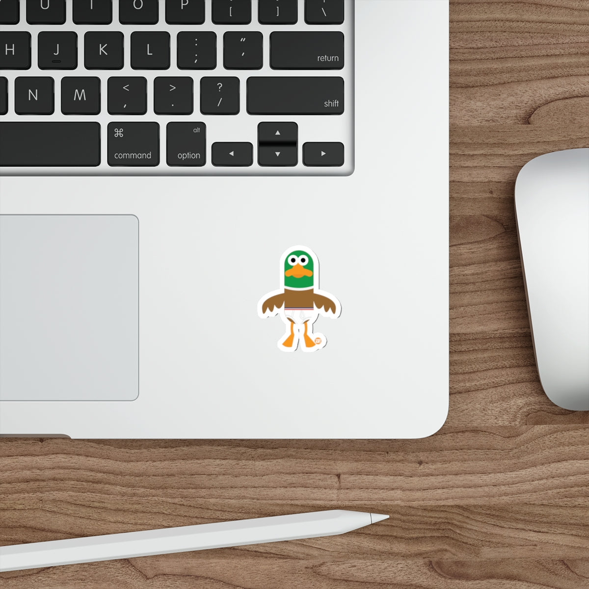 Quirky Cartoon Duck Character Sticker for Laptops and More