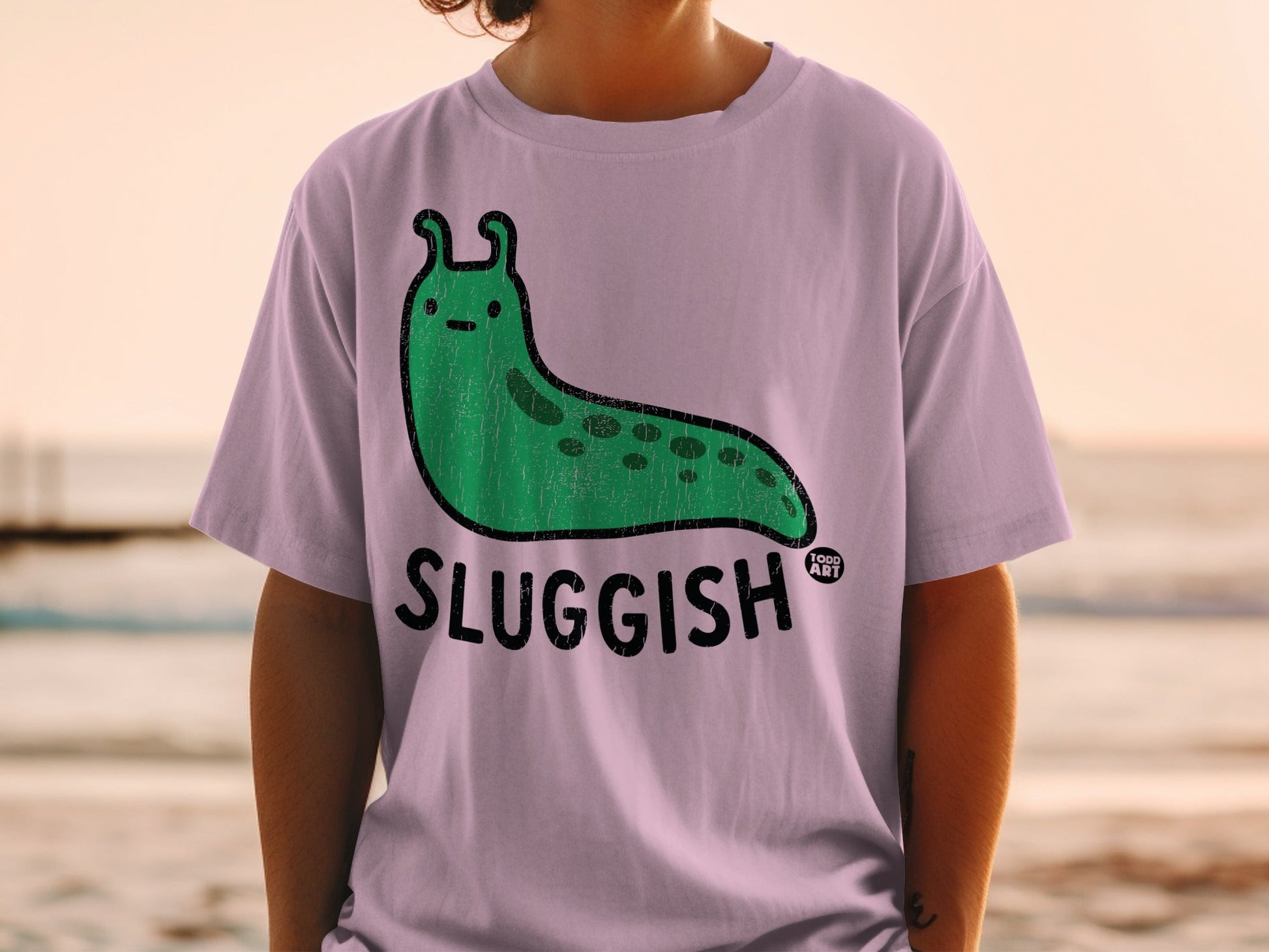Funny Sluggish Slug Graphic Tee Casual T-Shirt Product