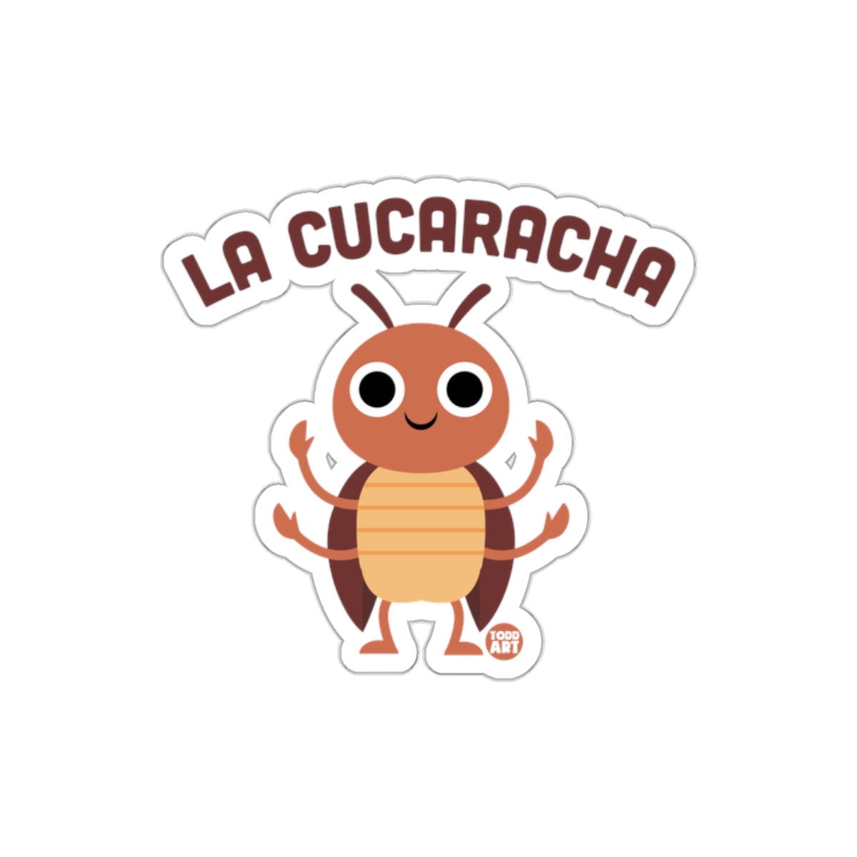 La Cucaracha Cute Cartoon Sticker for Fun Decor
