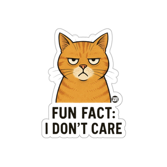 Fun Fact I Don't Care Grumpy Cat Sticker ◊î◊ì◊í◊û◊î
