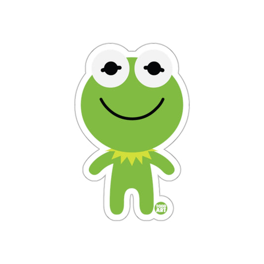 Cute Frog Cartoon Character Sticker for Fun Decor