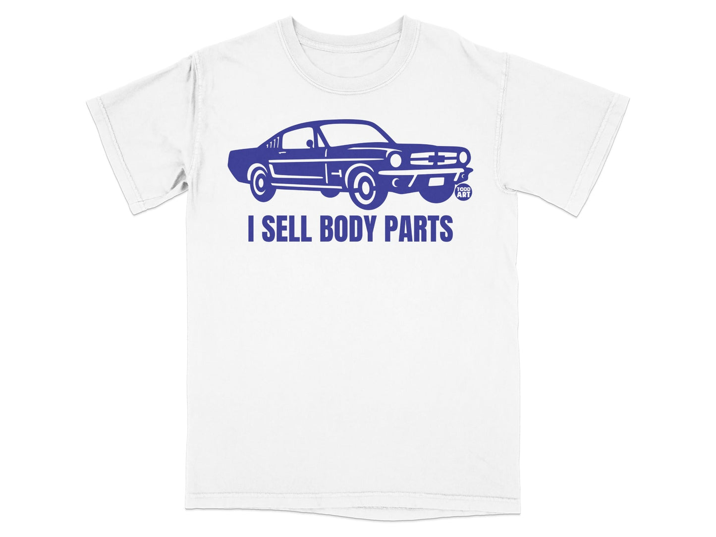I Sell Body Parts Car Graphic T-Shirt Fun Tee