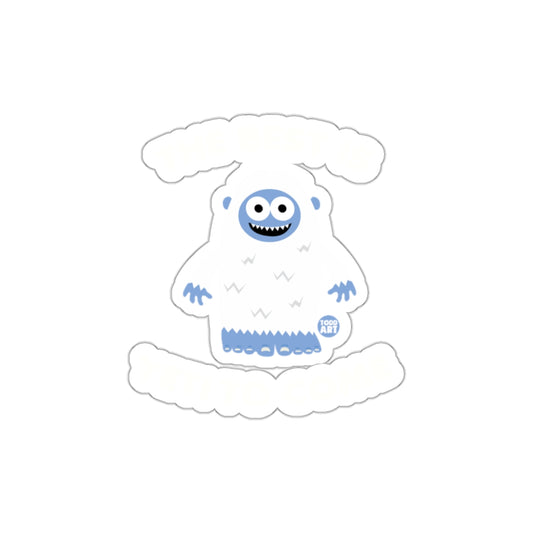 Happy Cartoon Yeti with Blue Details Sticker