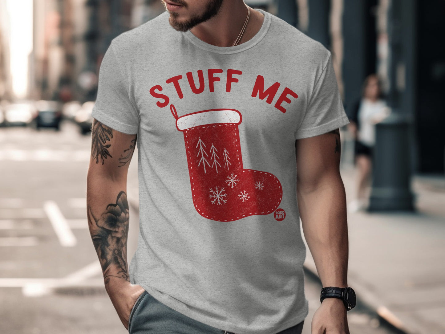 Christmas Stocking Stuff Me Design T-shirt product