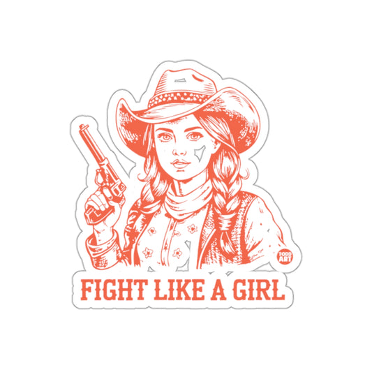 Fight Like a Girl Western Cowgirl Sticker Product