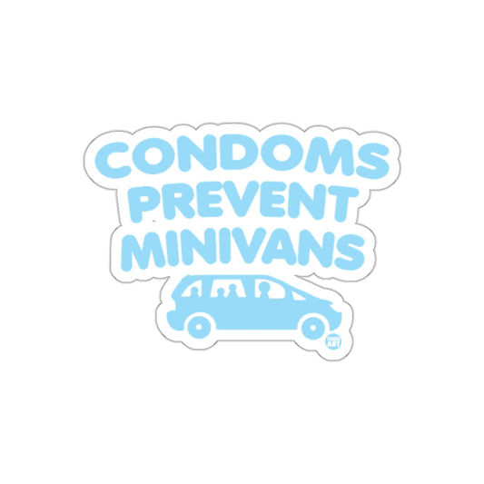 Condoms Prevent Minivans Funny Sticker for Laptops
