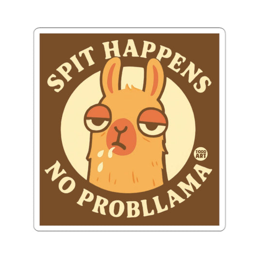 Spit Happens No Probllama Funny Llama Sticker