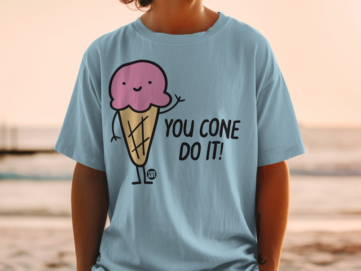 You Cone Do It Ice Cream Graphic T-Shirt