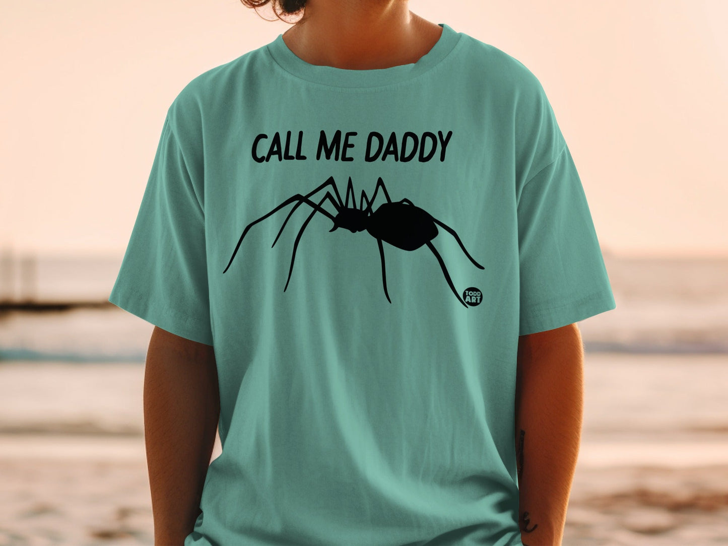 Call Me Daddy Spider Graphic Casual Tee
