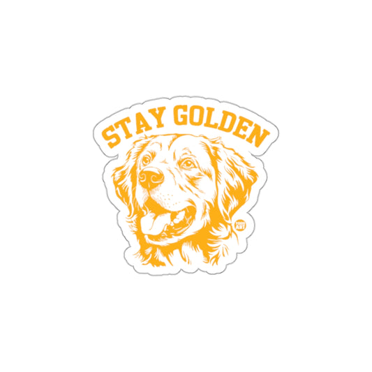 Stay Golden Dog Illustration Sticker perfect for pet lovers