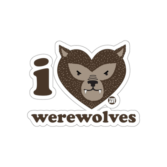 I Heart Werewolves Funny Monster Lover Sticker