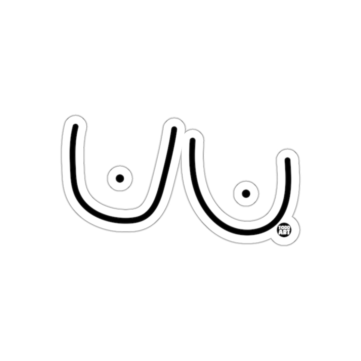 Creative Abstract Black and White Design Sticker