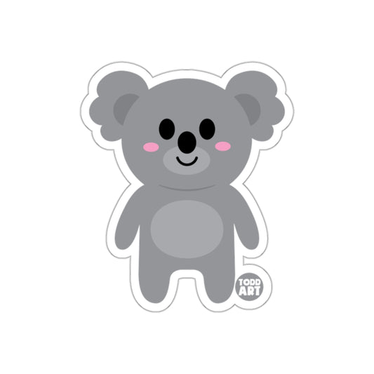Cute Cartoon Koala Art Sticker for Kids and Adults