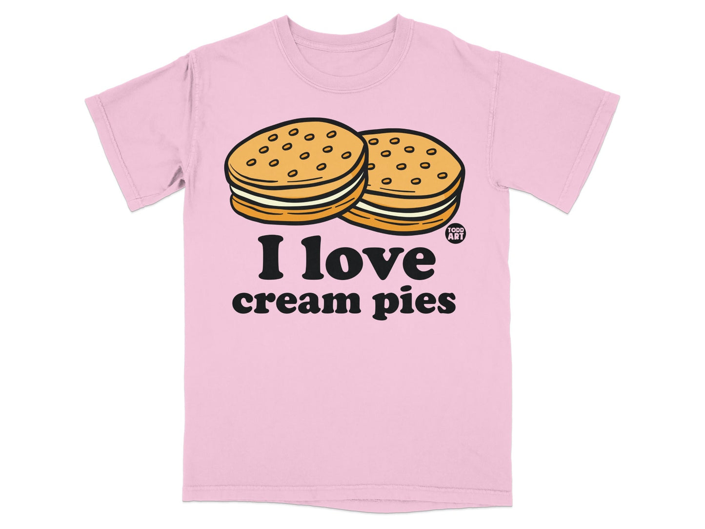 I Love Cream Pies Graphic Tee Pink Shirt