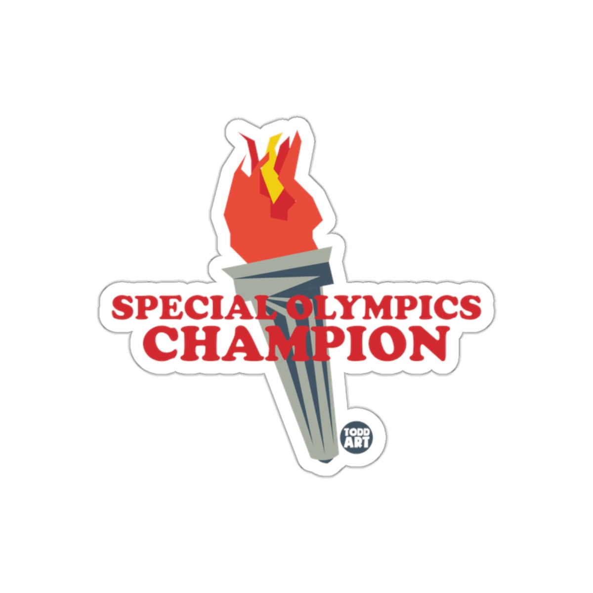 Special Olympics Champion Torch Flame Sticker