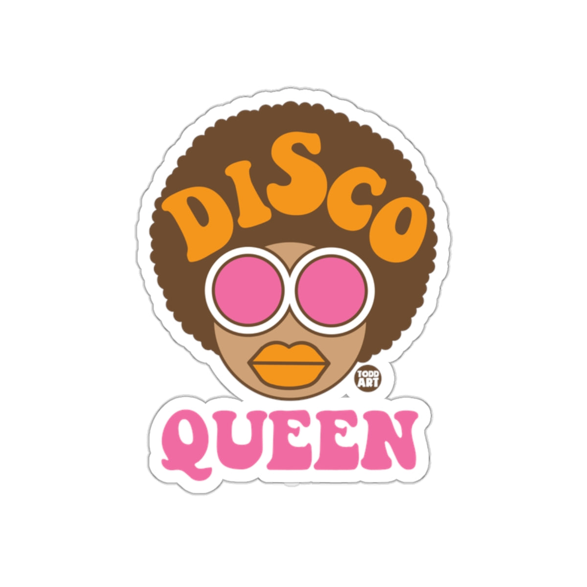 Disco Queen Retro Funky 70s Style Sticker