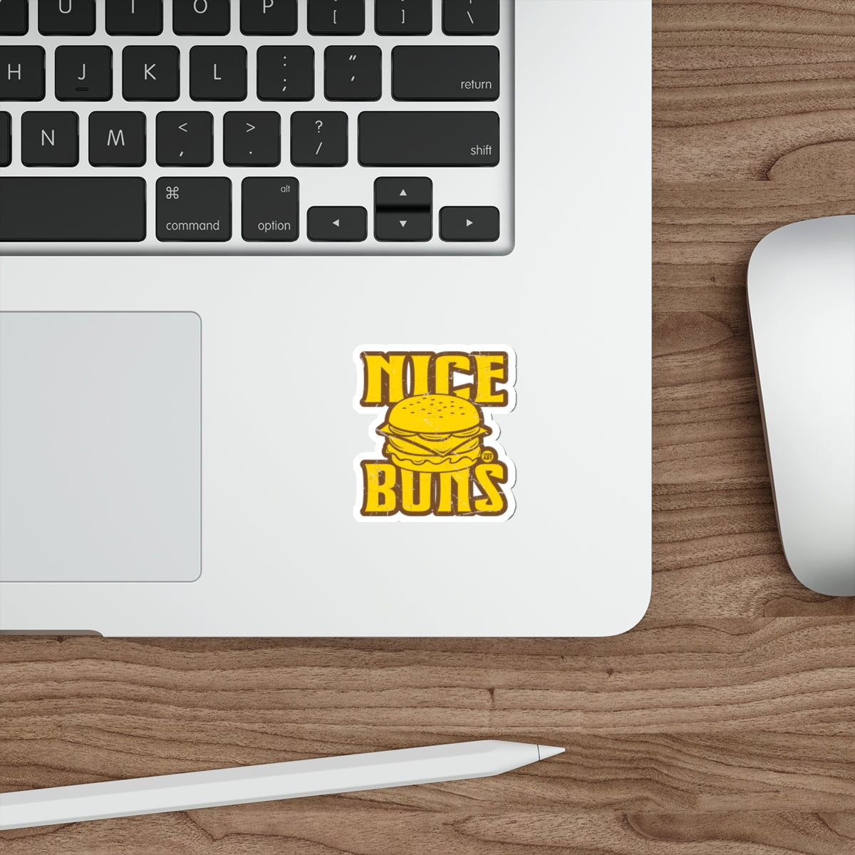 Funny Nice Buns Burger Graphic Sticker Adhesive