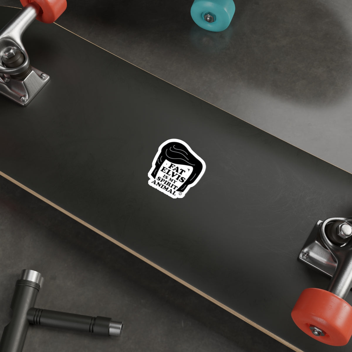 Fat Elvis Is My Spirit Animal Skateboard Deck