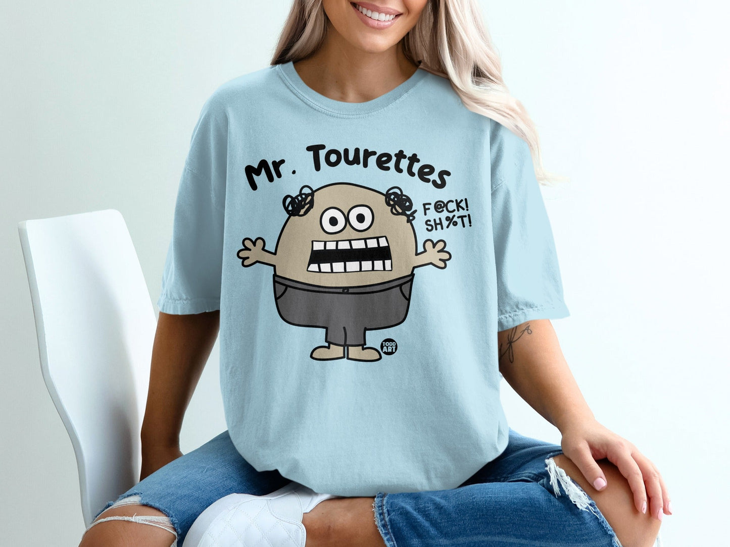 Mr. Tourettes Cartoon Character Graphic Shirt