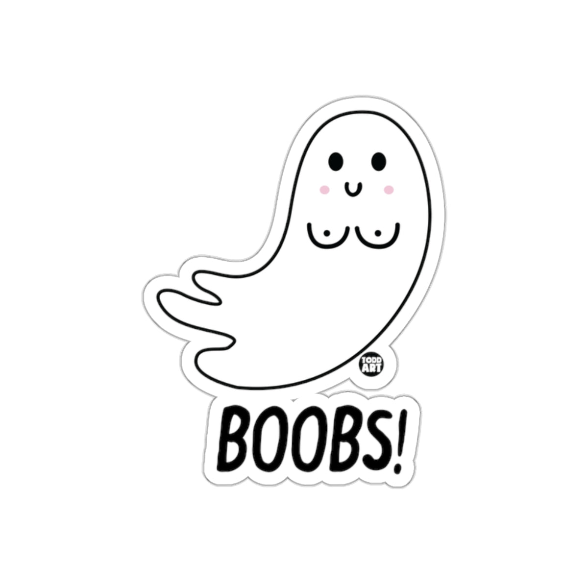 Cute Ghost Boobs Sticker Decal Halloween Fun