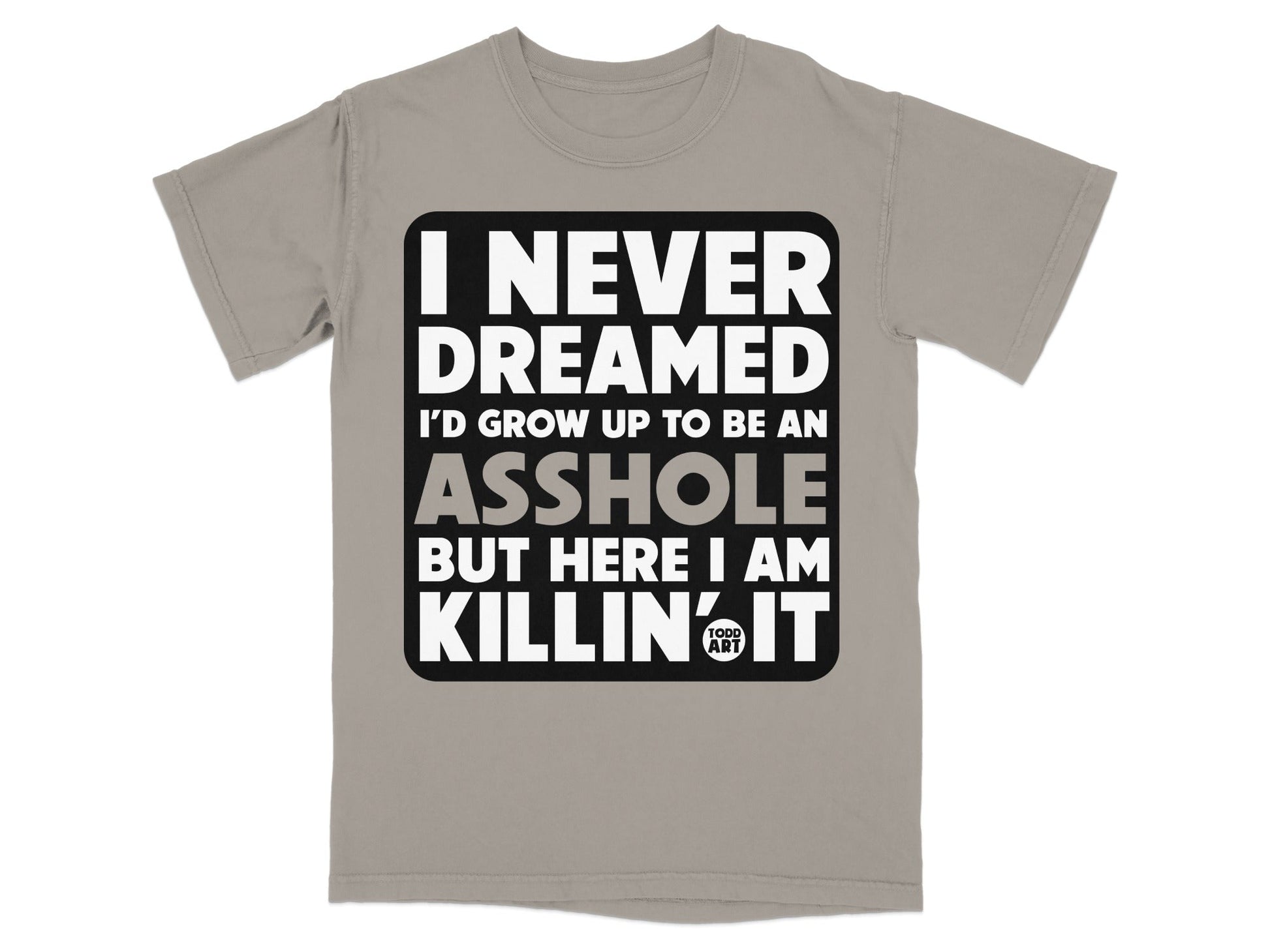 I Never Dreamed I'd Be An Asshole Here I Am Killing It Shirt