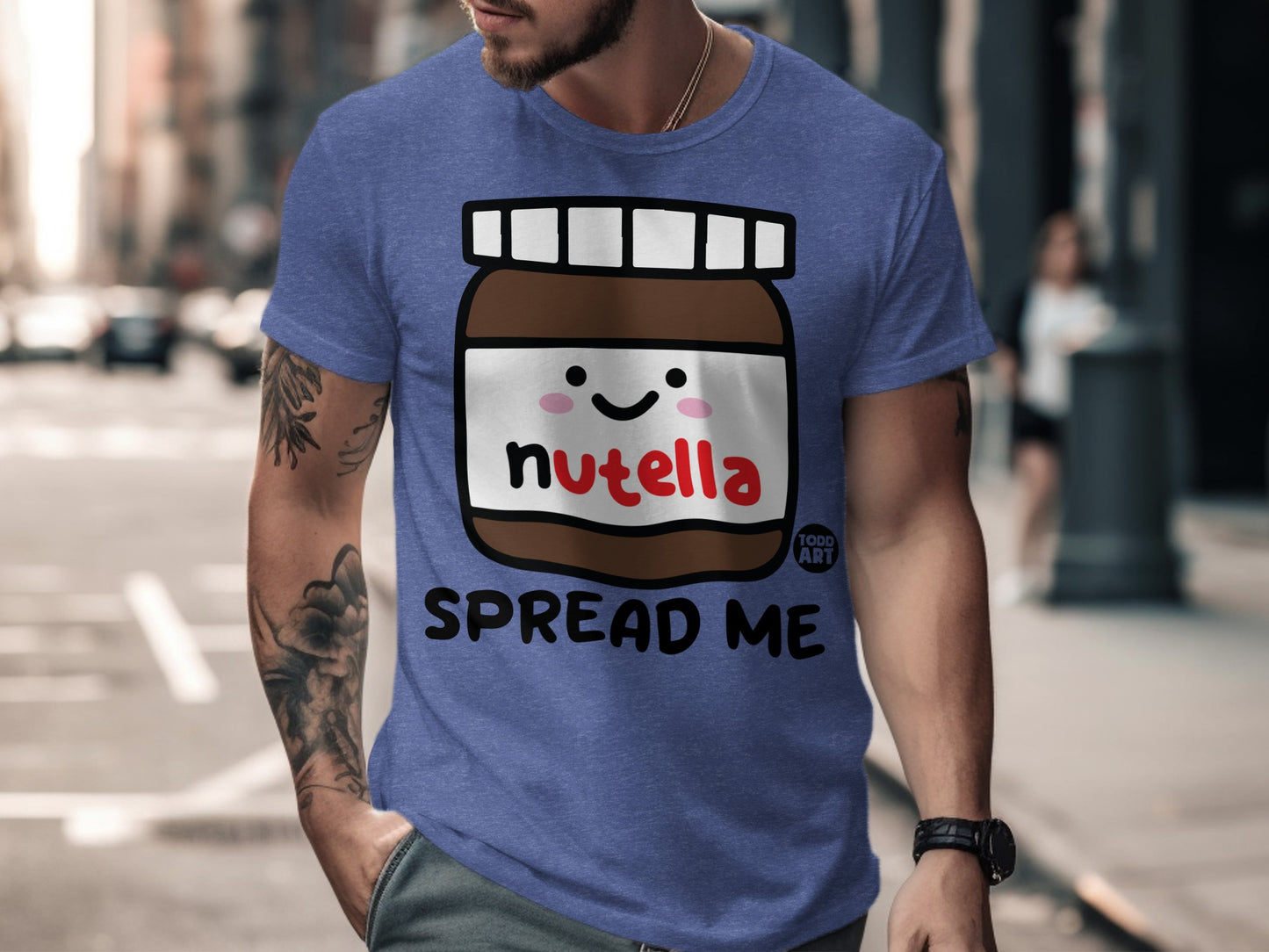 Nutella Spread Me Cute Jar Design Shirt for Fun