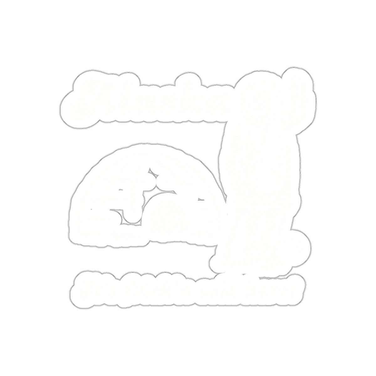 Alaska Igloo and Bear Design Sticker for Various Uses