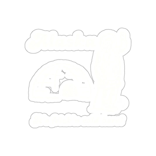 Alaska Igloo and Bear Design Sticker for Various Uses