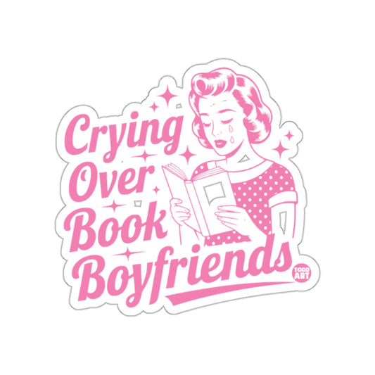 Crying Over Book Boyfriends Retro Style Sticker