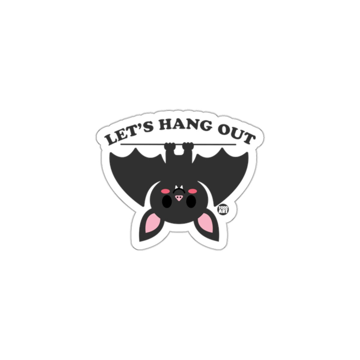 Let's Hang Out Bat Sticker Fun Decor Accessory