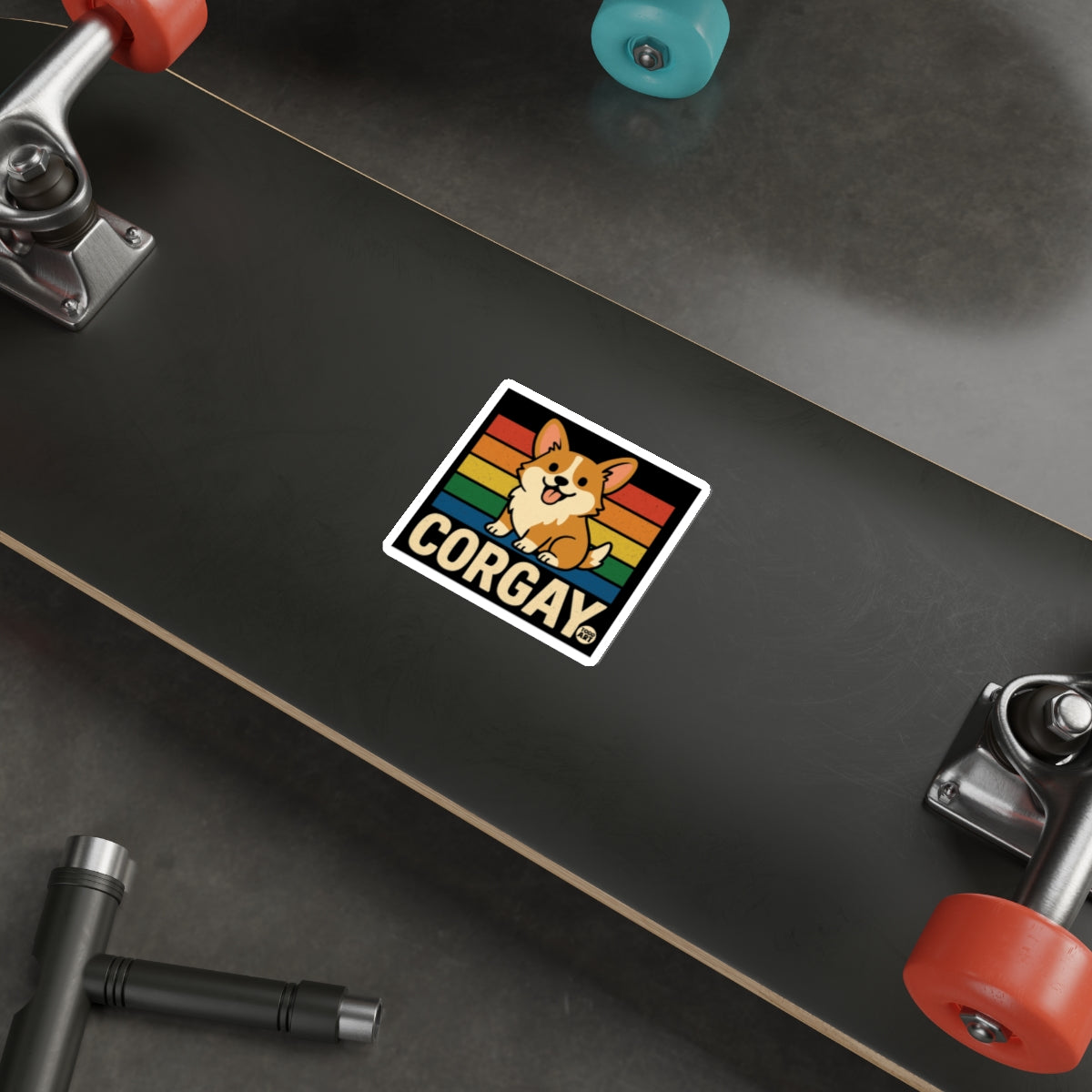 Corgay Rainbow Corgi Dog Pride Colorful Sticker
