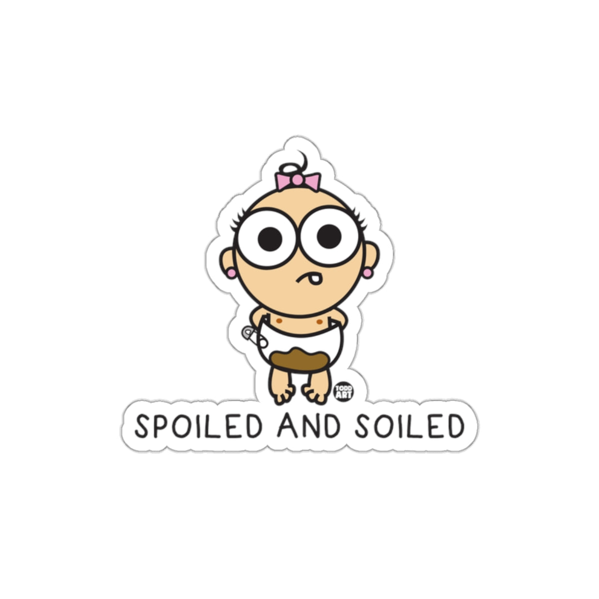 Spoiled and Soiled Funny Cartoon Sticker Product