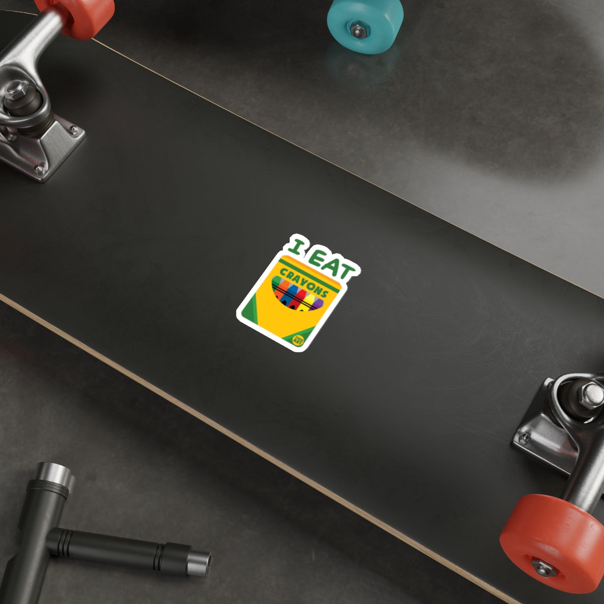 I Eat Crayons Sticker for Laptops Water Bottles Fun