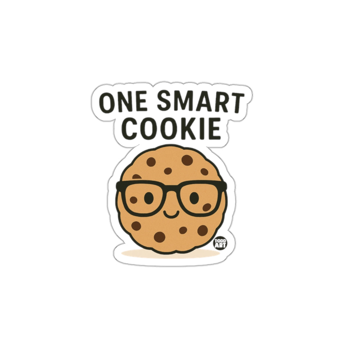 One Smart Cookie With Glasses Cute Sticker Design