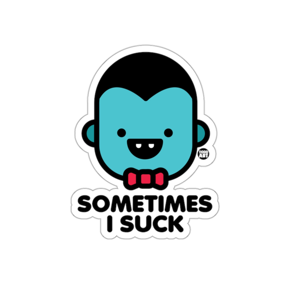 Sometimes I Suck Vampire Character Sticker